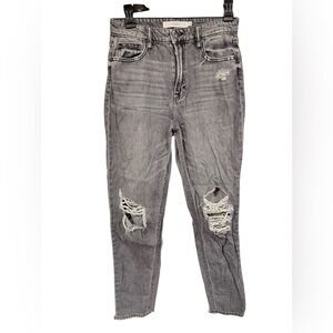 Hidden Distressed Skinny Jeans in Gray
